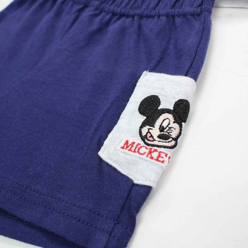Ensemble Mickey Tee-shirt & short - bleu marine et gris