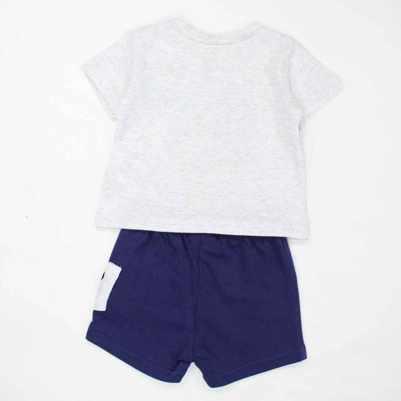 Ensemble Mickey Tee-shirt & short - bleu marine et gris