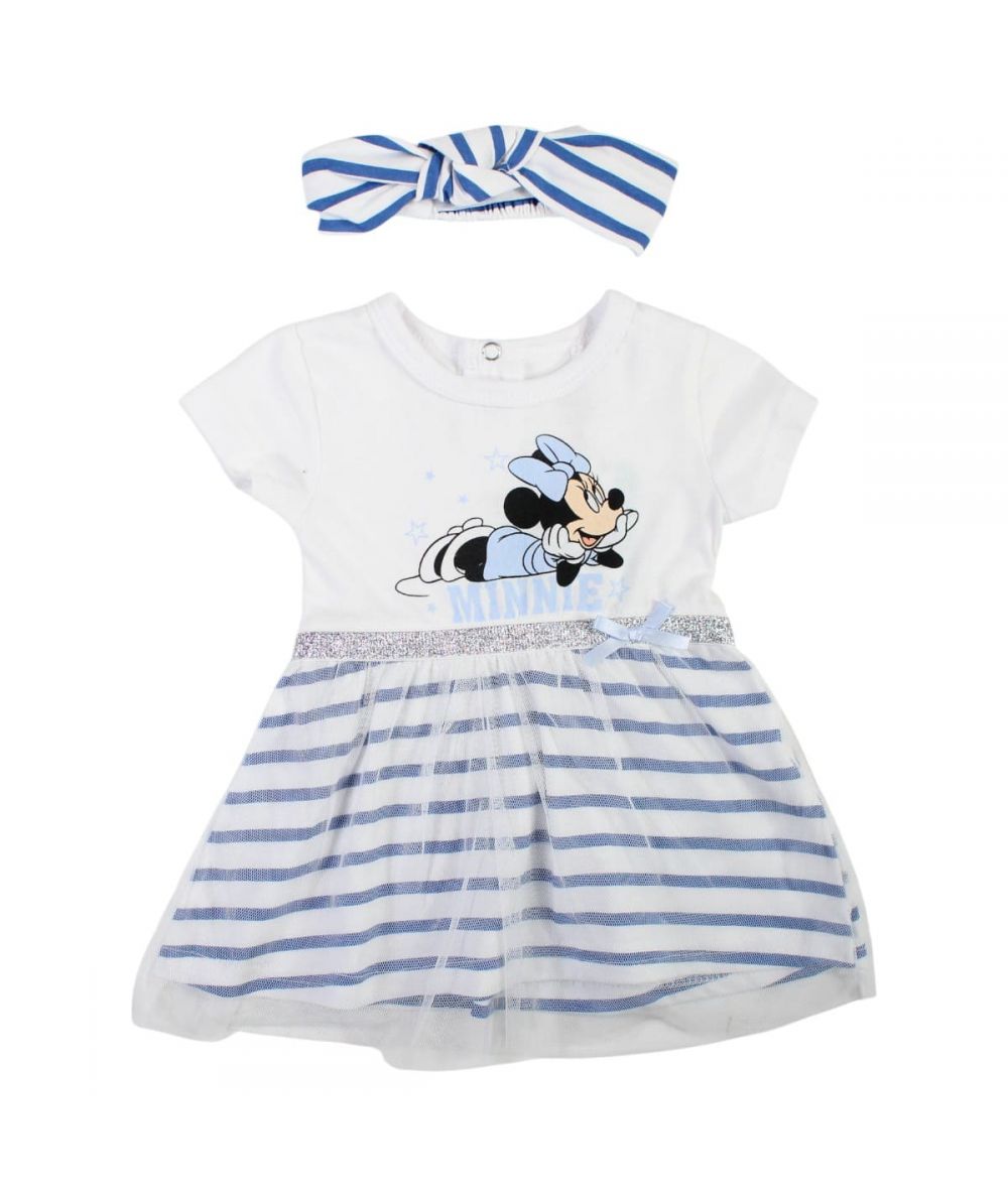 Robe tulle Minnie et bandeau - bleu et blanc