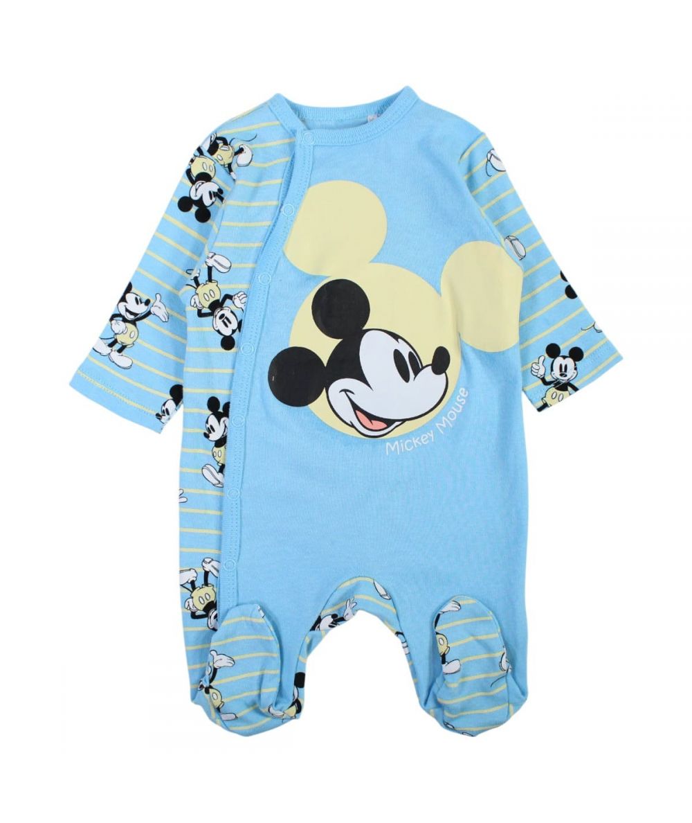 Grenouillère Mickey - bleu clair et jaune