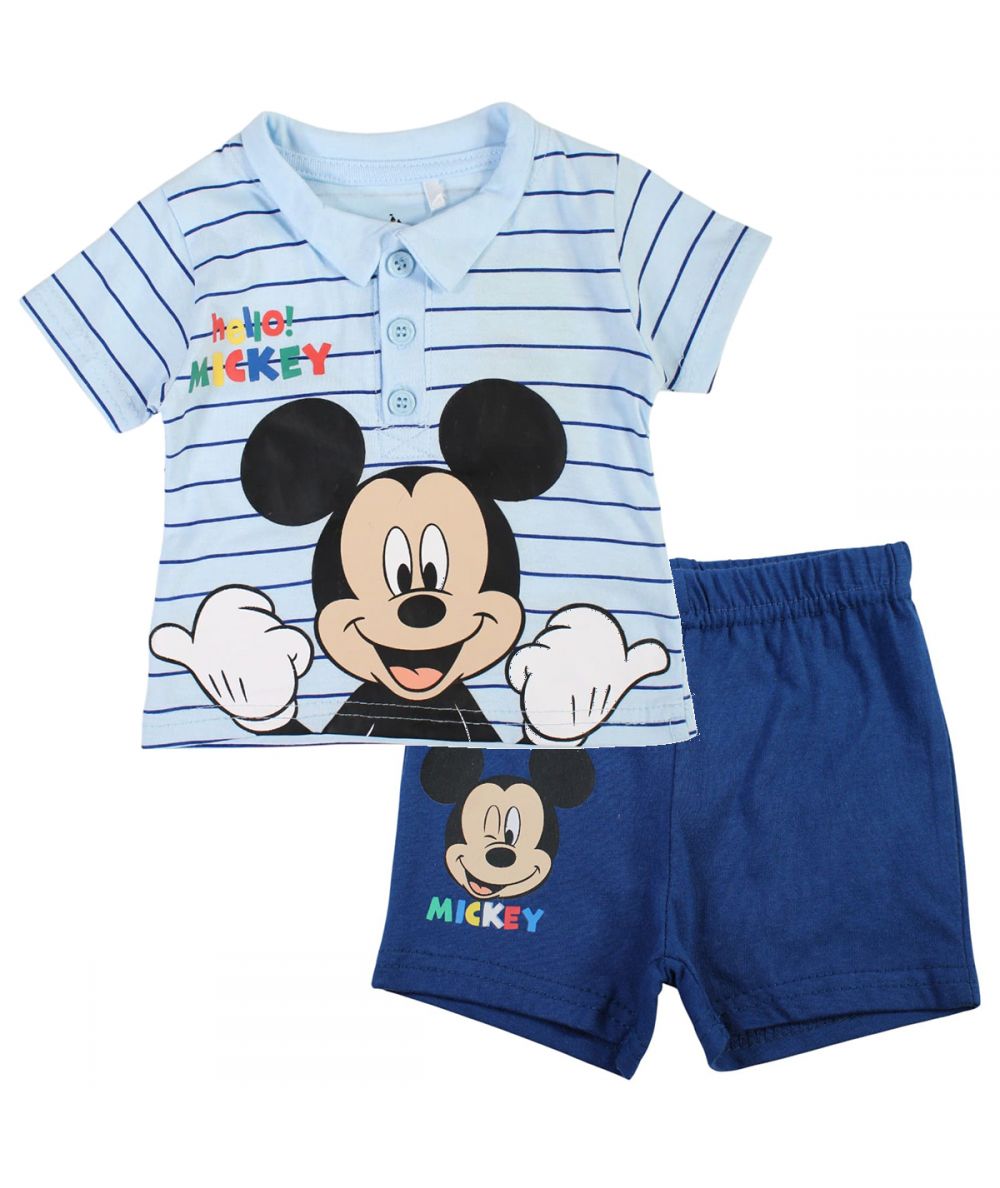 Ensemble Mickey Polo & short - bleu