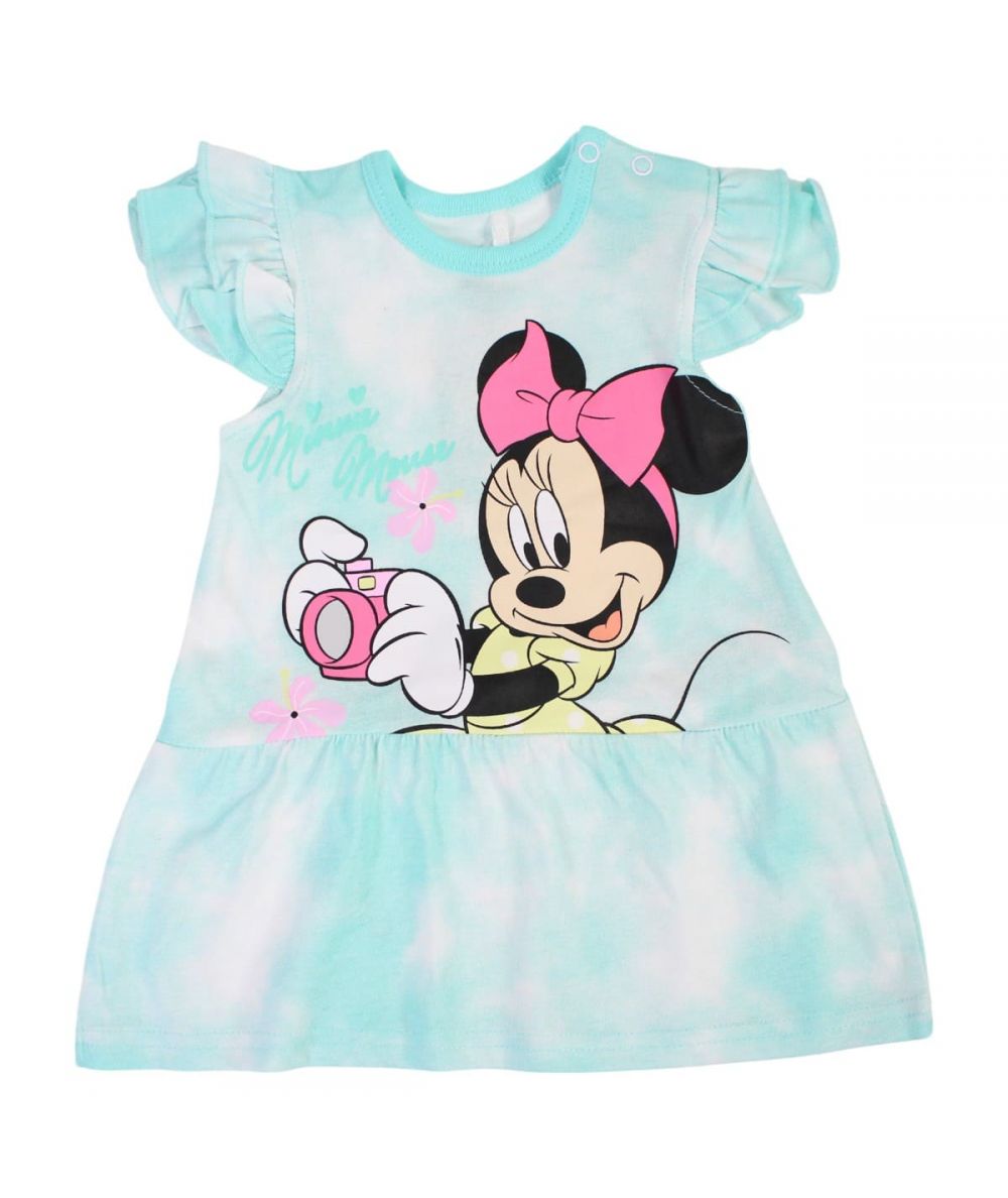 Ensemble Minnie robe tee-shirt et short/pantacourt - turquoise