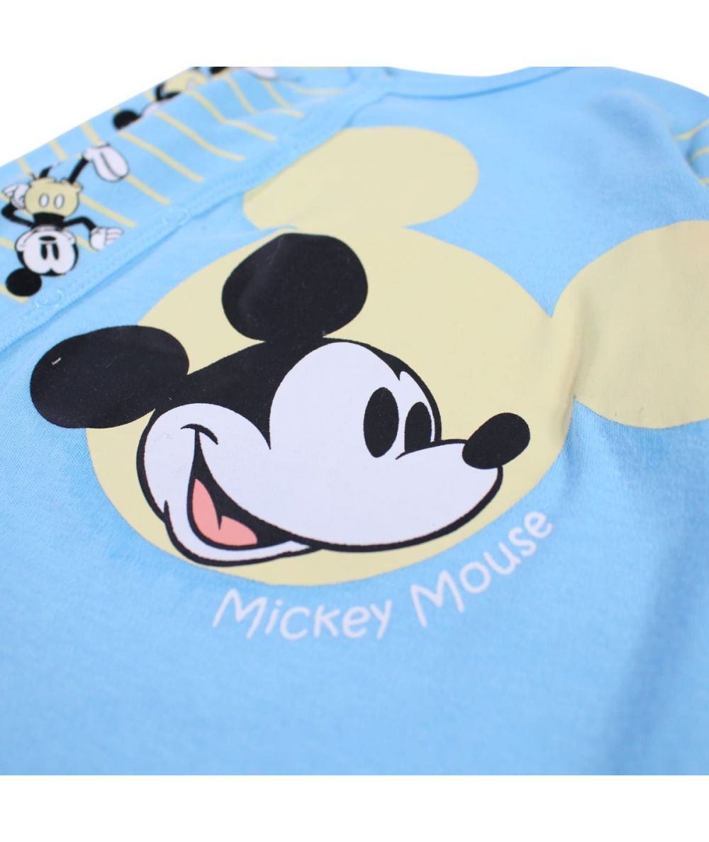 Grenouillère Mickey - bleu clair et jaune