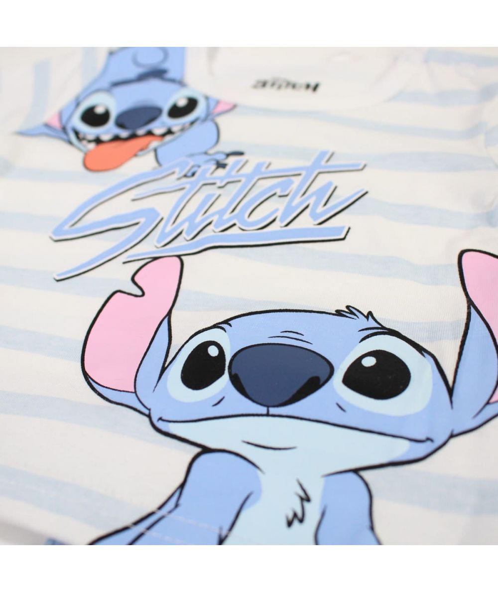 Ensemble Stitch tee-shirt et short - bleu et blanc