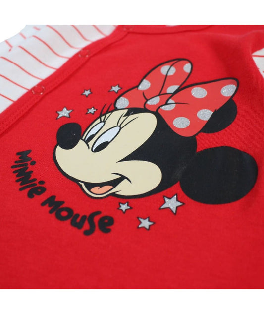 Grenouillère Minnie - rouge et blanc