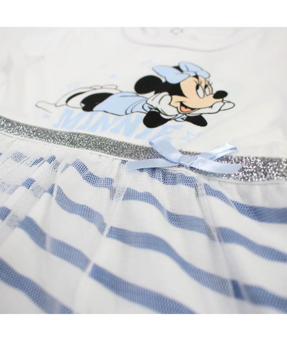 Robe tulle Minnie et bandeau - bleu et blanc