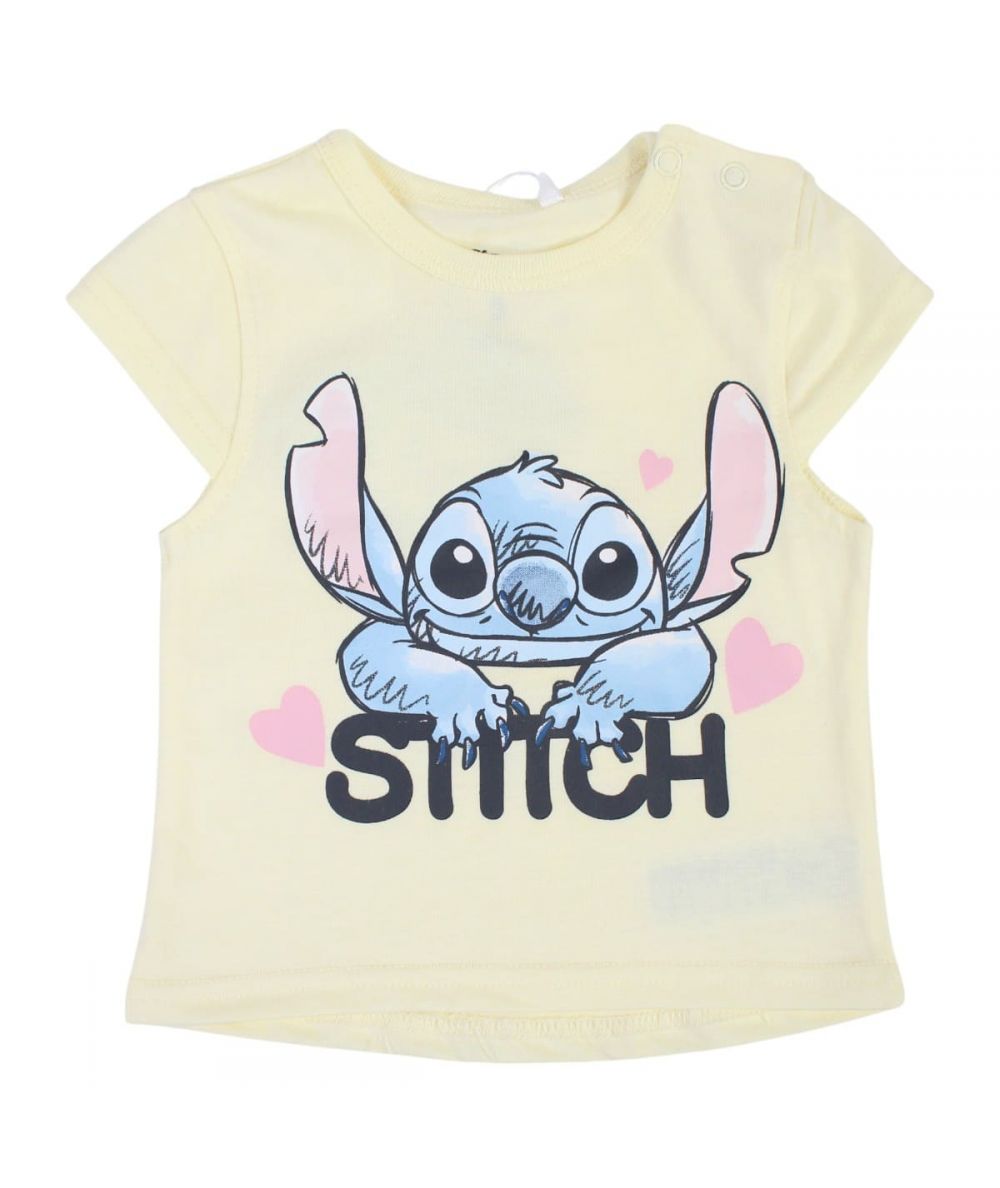 Ensemble Stitch tee-shirt et pantacourt - jaune