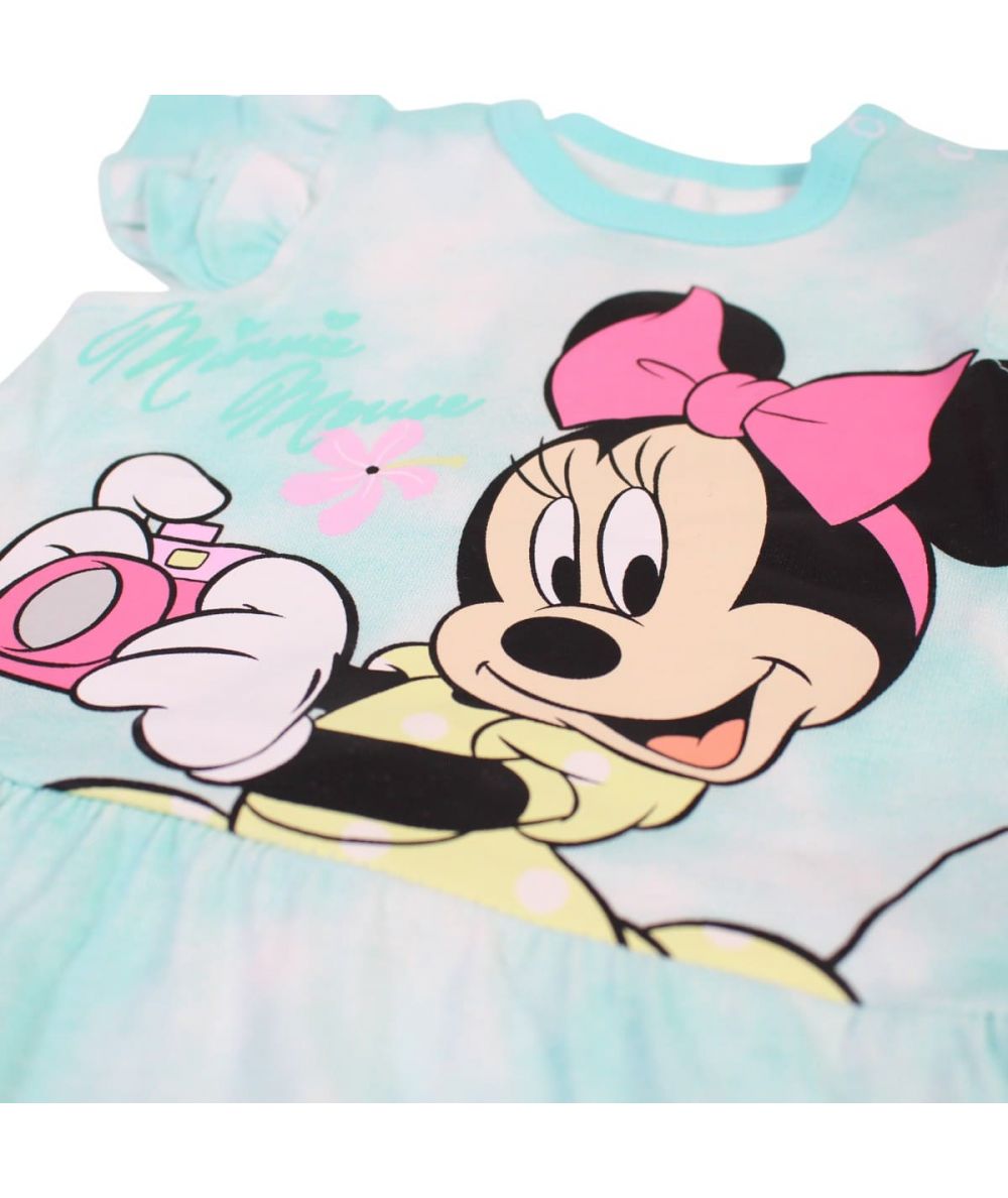 Ensemble Minnie robe tee-shirt et short/pantacourt - turquoise