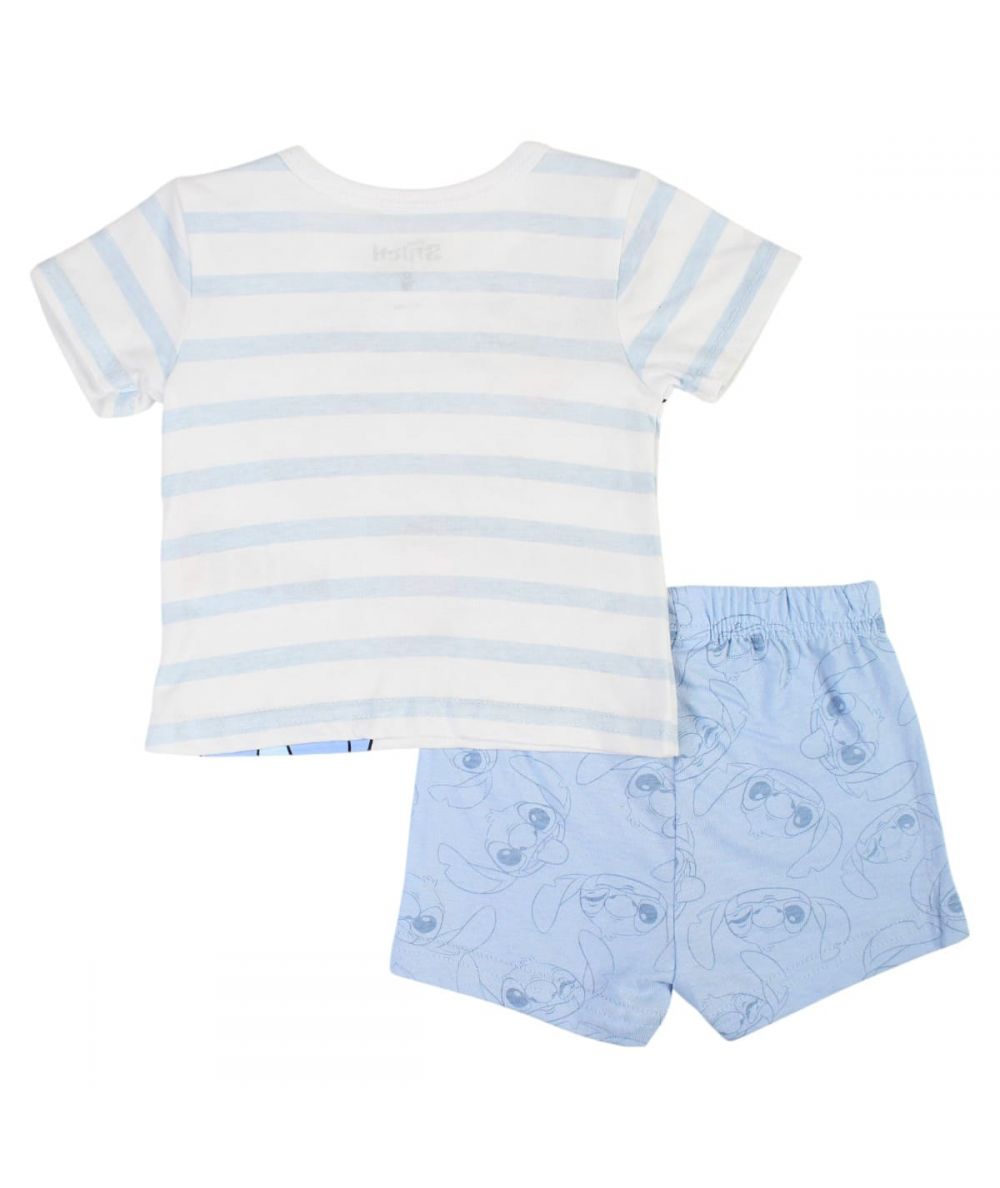Ensemble Stitch tee-shirt et short - bleu et blanc
