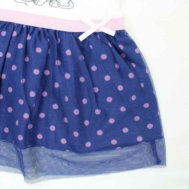 Robe tulle et bandeau 101 Dalmatiens - blanc et bleu marine
