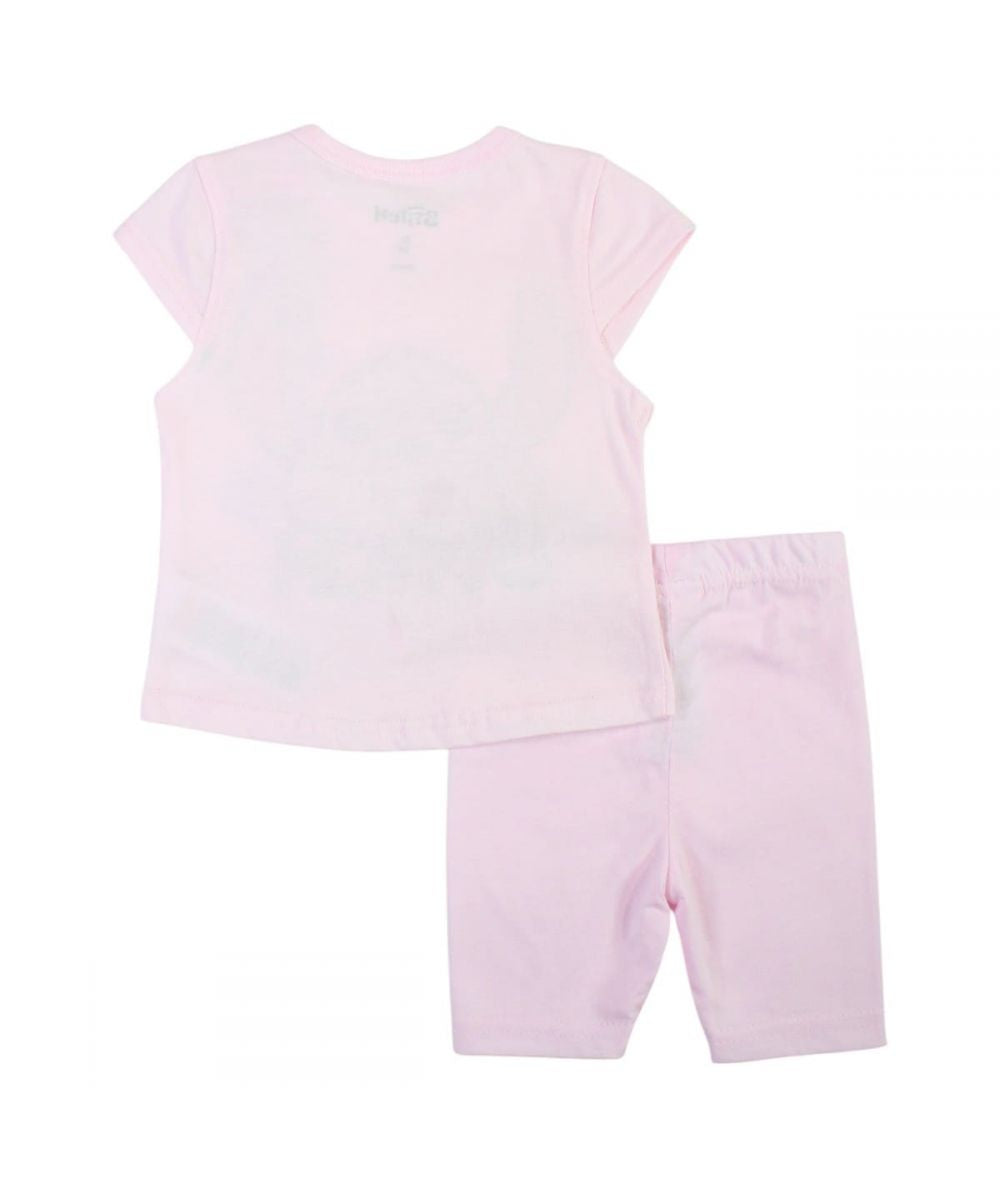 Ensemble Stitch tee-shirt et pantacourt - rose