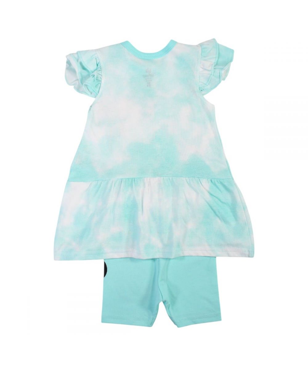 Ensemble Minnie robe tee-shirt et short/pantacourt - turquoise