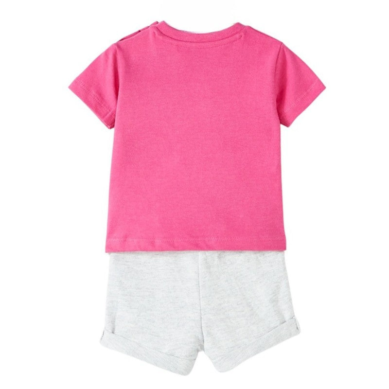 Ensemble Minnie tee-shirt et short - fushia et gris