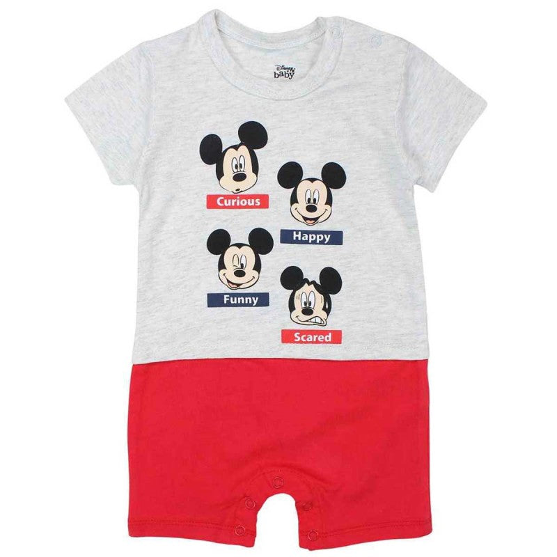 Combishort Mickey - gris et rouge