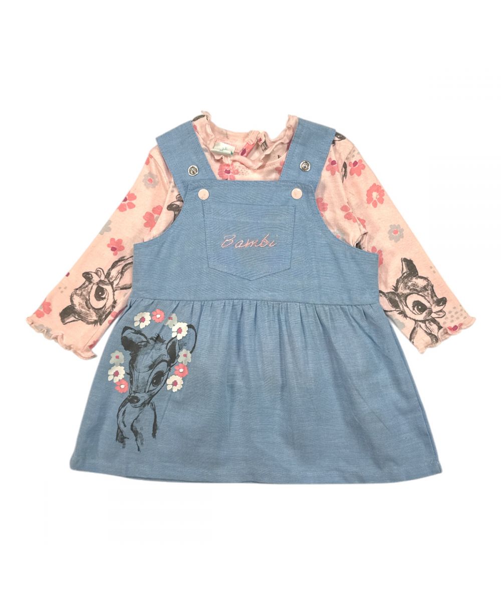 Ensemble Bambi robe et tee-shirt - bleu et rose