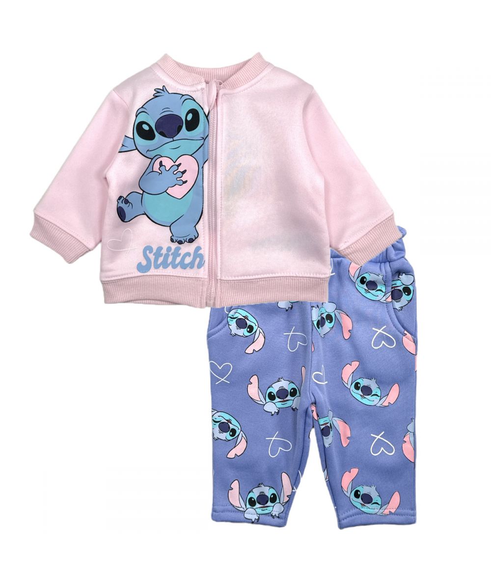Ensemble Stitch veste et jogging - rose et bleu