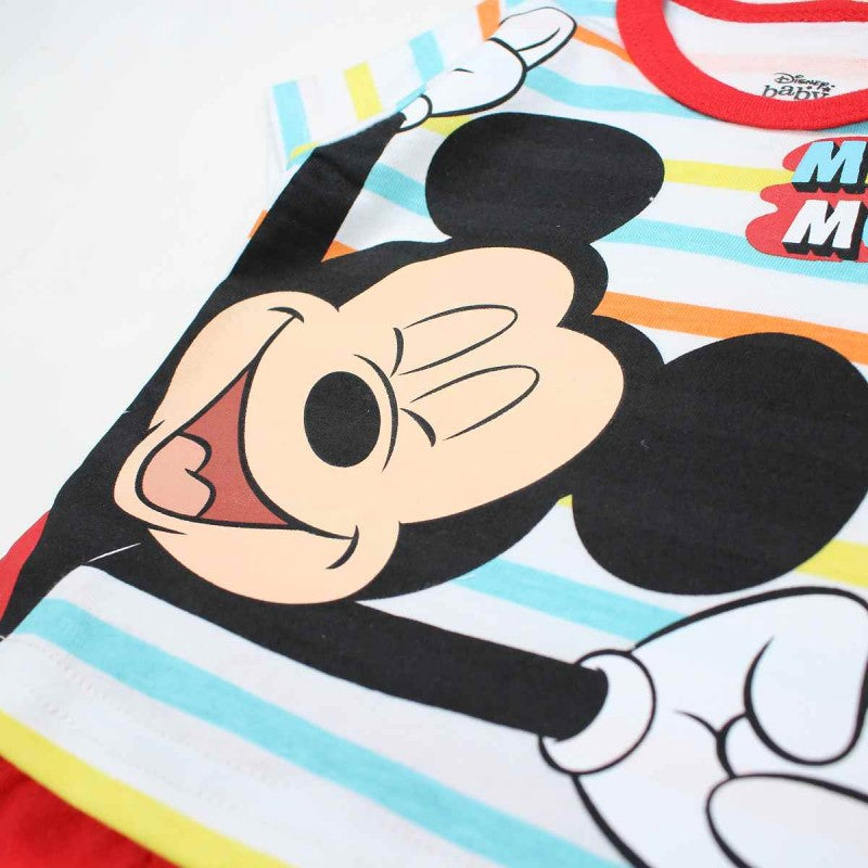 Ensemble Mickey Tee-shirt & short - rouge et blanc