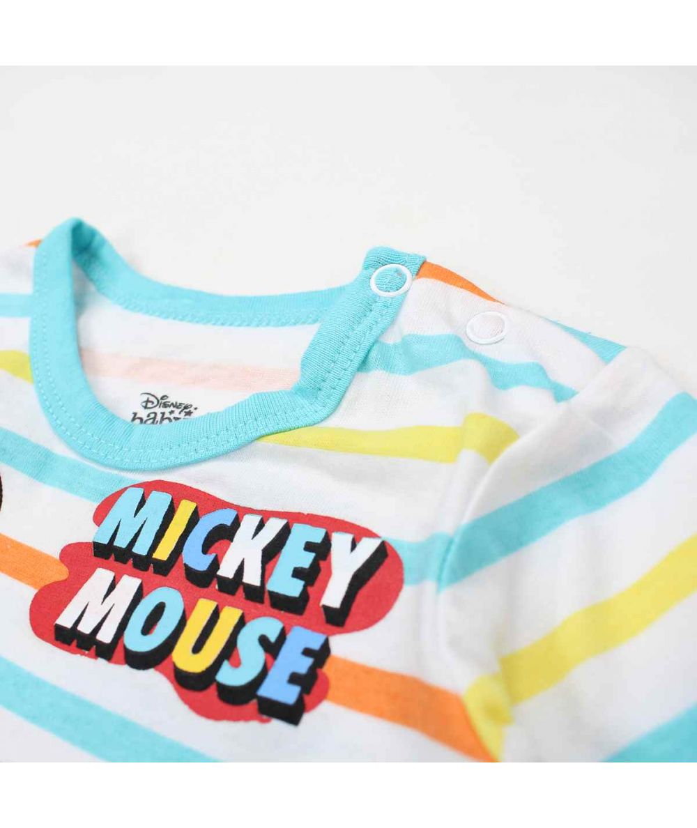 Ensemble Mickey Tee-shirt & short - bleu et blanc