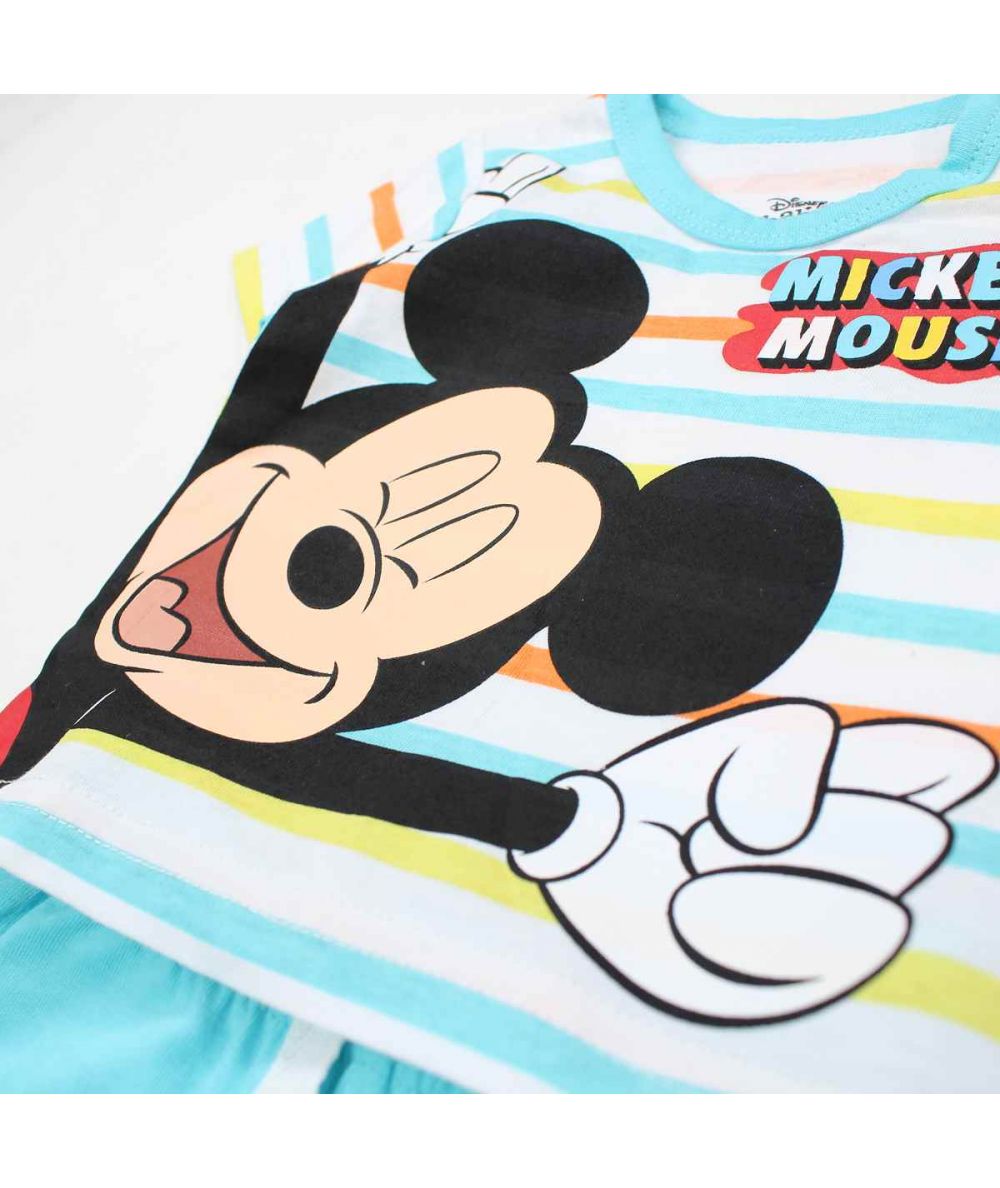 Ensemble Mickey Tee-shirt & short - bleu et blanc