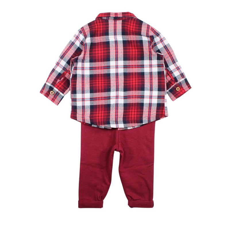 Ensemble Mickey chemise et jogging - rouge et blanc