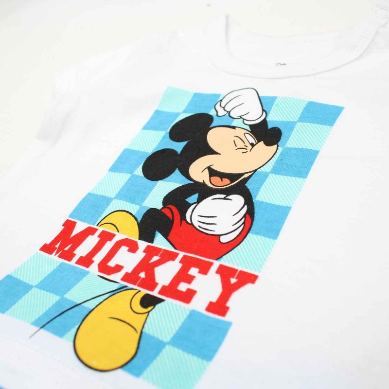 Ensemble Mickey Tee-shirt & short - bleu et blanc
