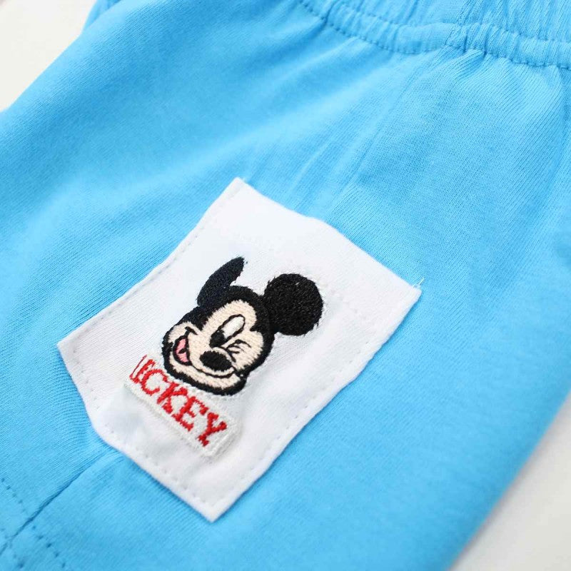 Ensemble Mickey Tee-shirt & short - bleu et blanc