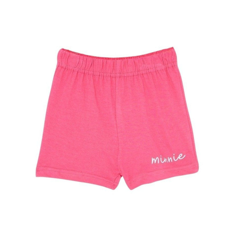 Ensemble Minnie tee-shirt et short - fushia et blanc