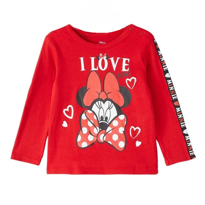 Ensemble Minnie salopette et tee-shirt - rouge