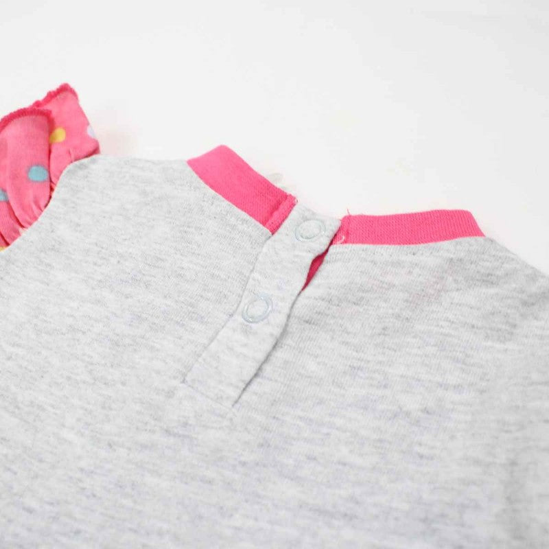 Ensemble Minnie robe et pantacourt - rose et gris