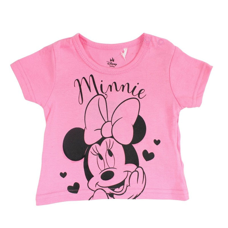 Ensemble Minnie tee-shirt et short - rose et gris
