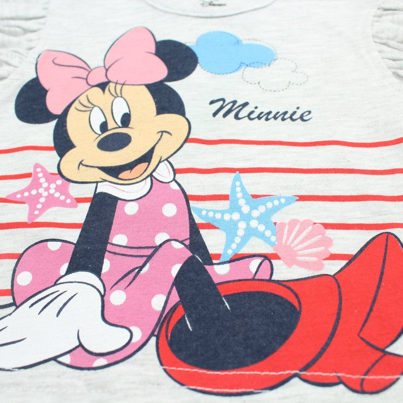 Ensemble Minnie tee-shirt et pantacourt - gris et rouge