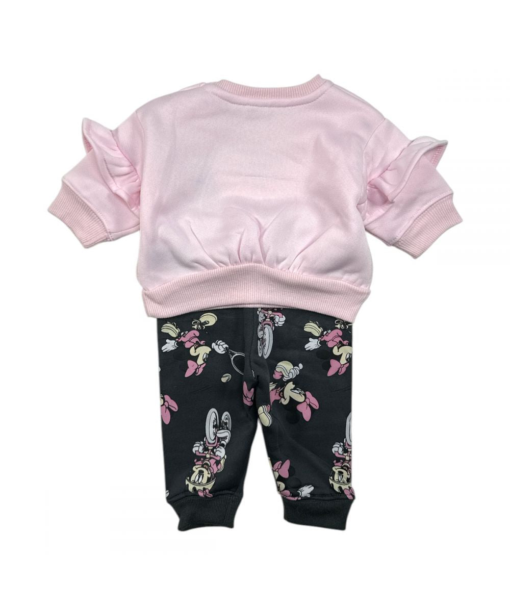 Ensemble Minnie sweat et jogging - rose clair et noir