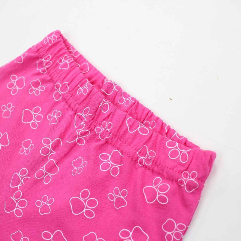 Ensemble Pat'Patrouille tee-shirt et short - rose et jaune
