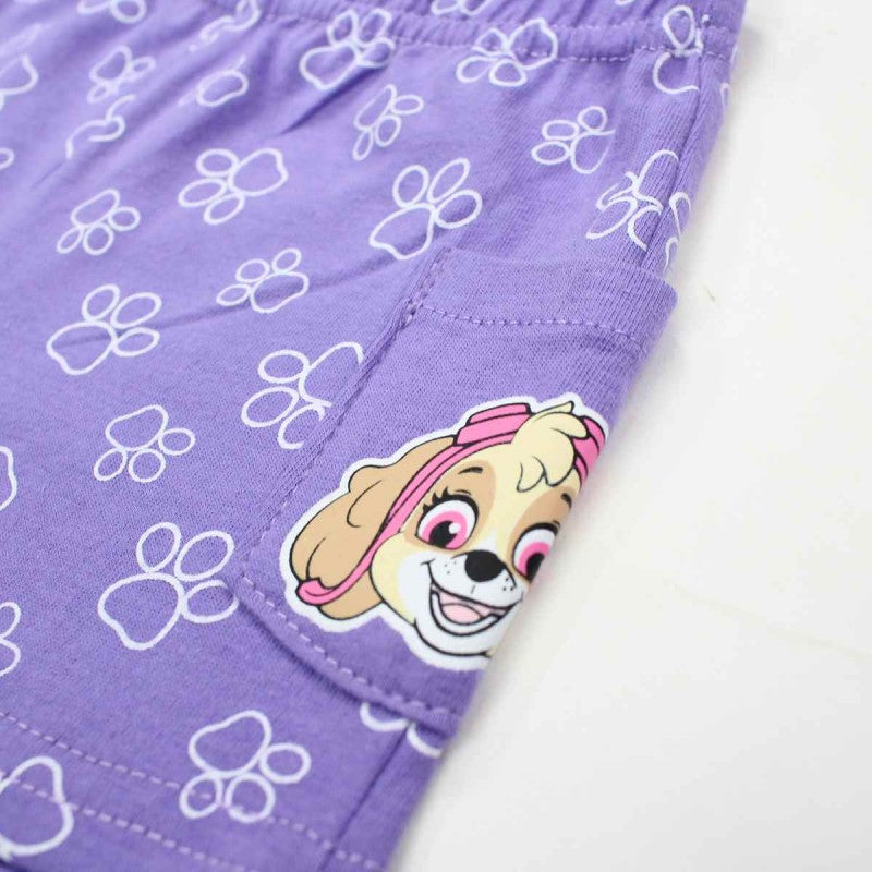 Ensemble Pat'Patrouille - shirt et short - violet et gris