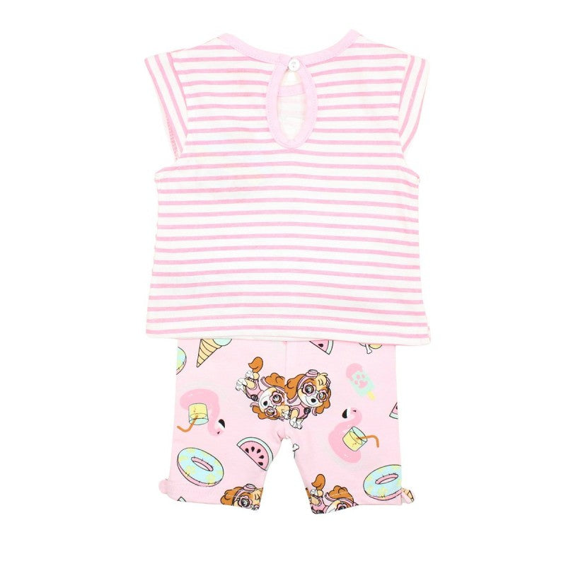 Ensemble Pat'Patrouille tee-shirt et pantacourt - rose