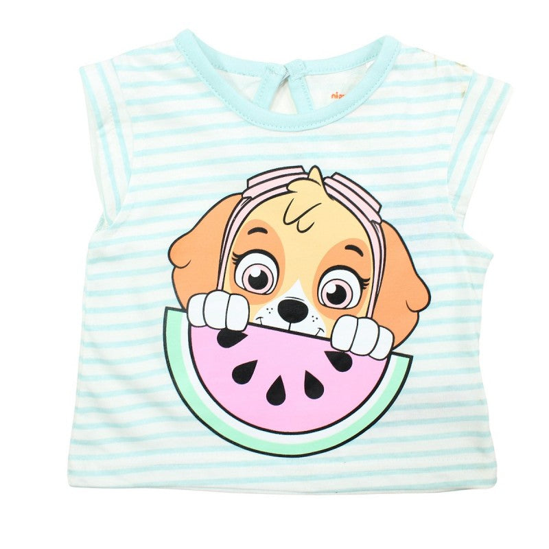 Ensemble Pat'Patrouille tee-shirt et pantacourt - vert clair
