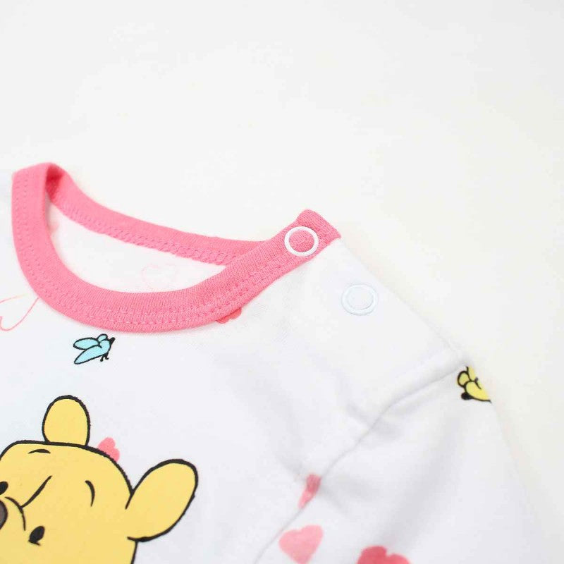 Ensemble Winnie l'ourson tee-shirt et pantacourt - rose et blanc