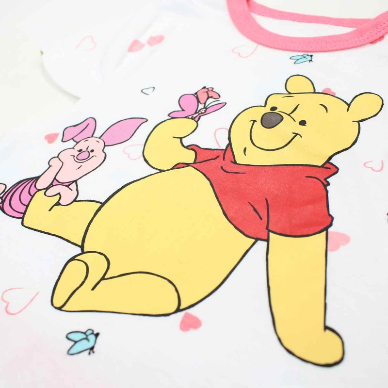 Ensemble Winnie l'ourson tee-shirt et pantacourt - rose et blanc