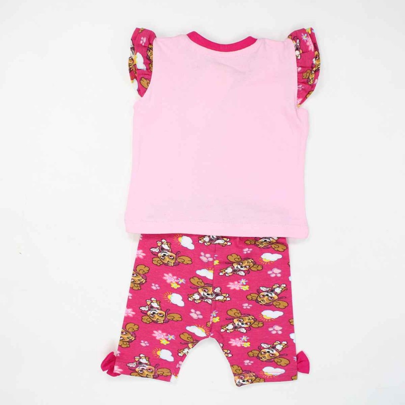 Ensemble Pat'Patrouille tee-shirt et pantacourt - rose