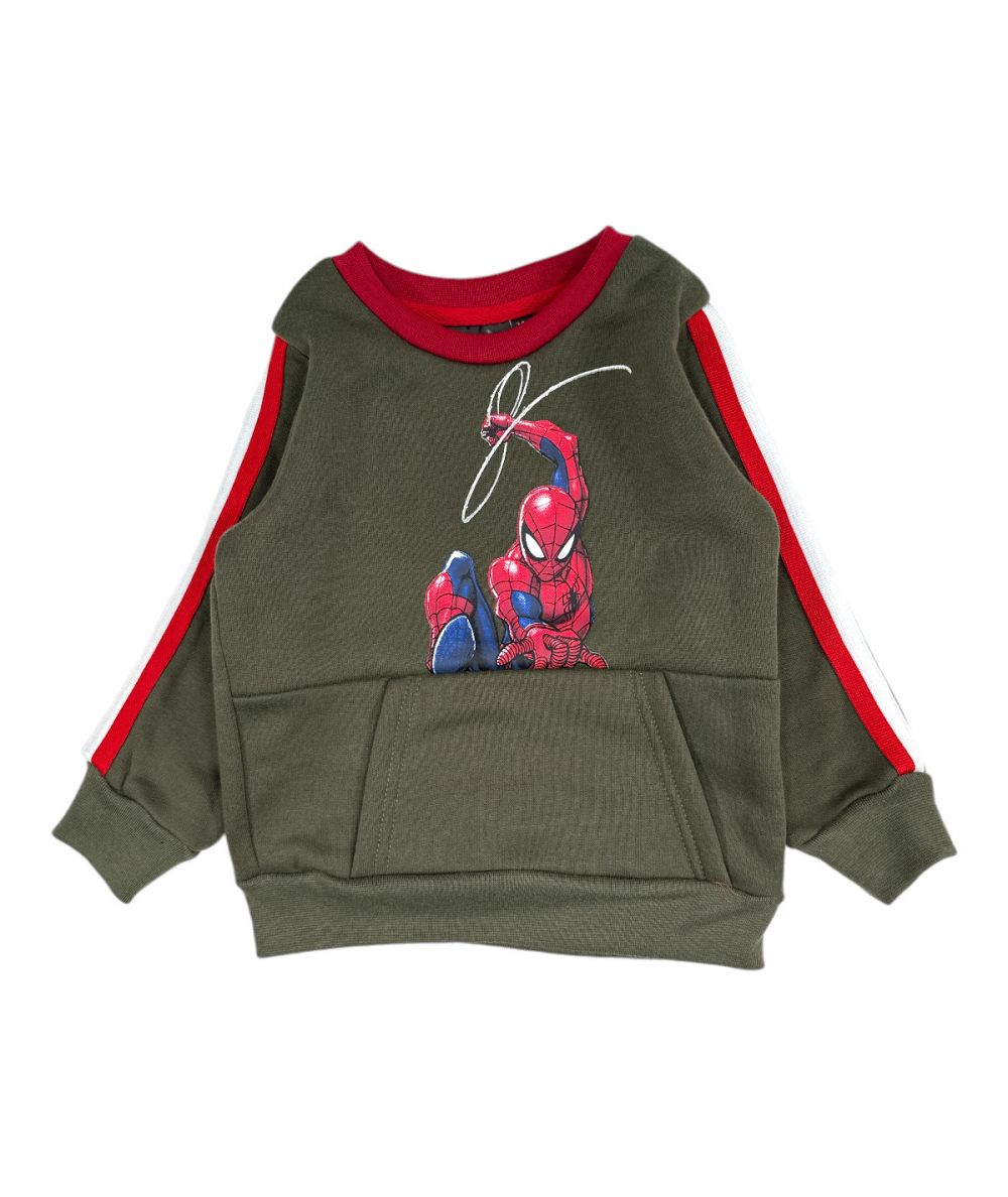 Ensemble Spiderman sweat et jogging - kaki