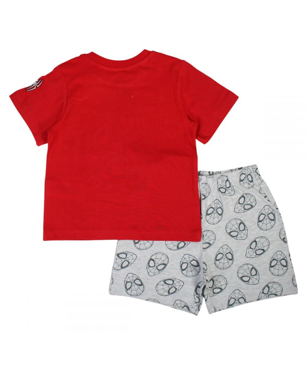 Ensemble Spiderman tee-shirt et short - gris et rouge
