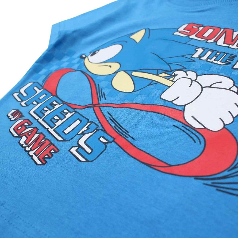 Ensemble Sonic tee-shirt et short - bleu