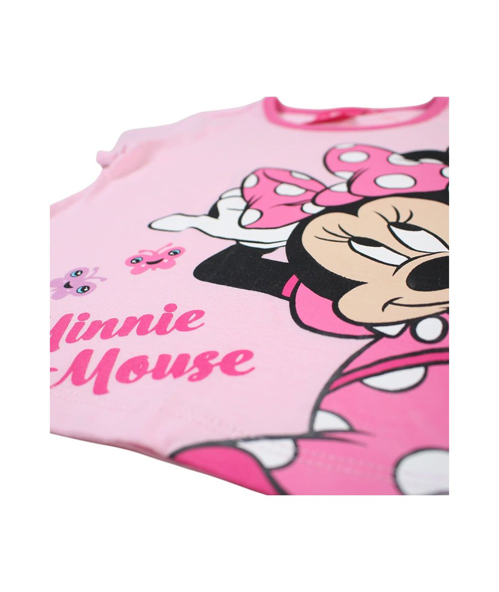 Ensemble Minnie tee-shirt et short - rose clair