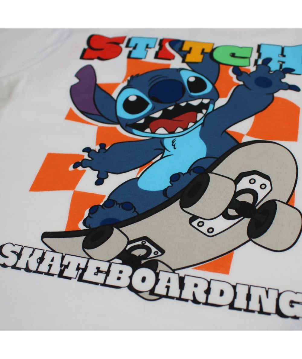 Ensemble Stitch tee-shirt et short - orange et blanc