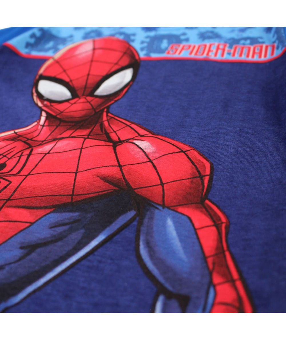 Ensemble Spiderman tee-shirt et short - bleu