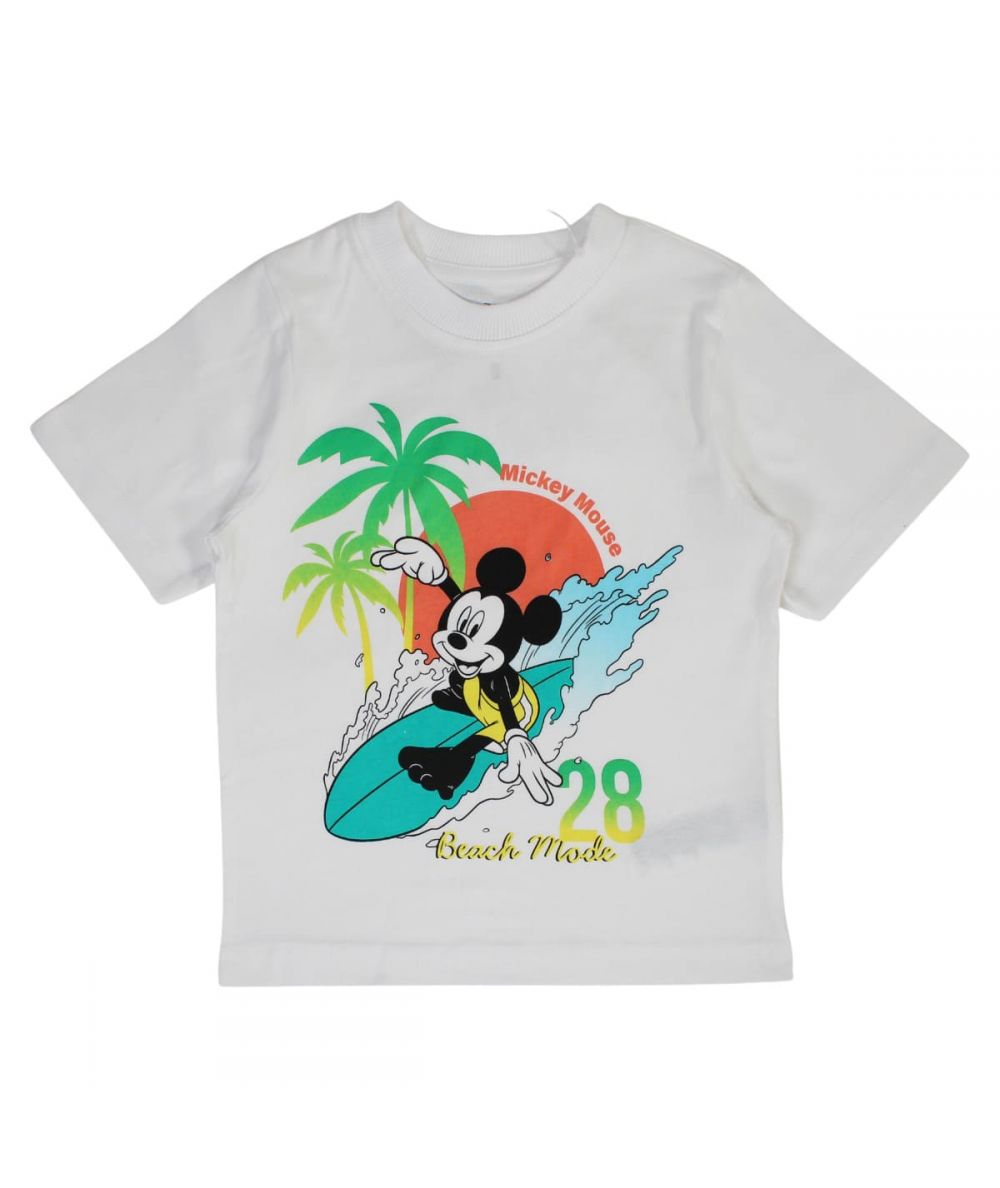 Ensemble Mickey tee-shirt et short - blanc et orange