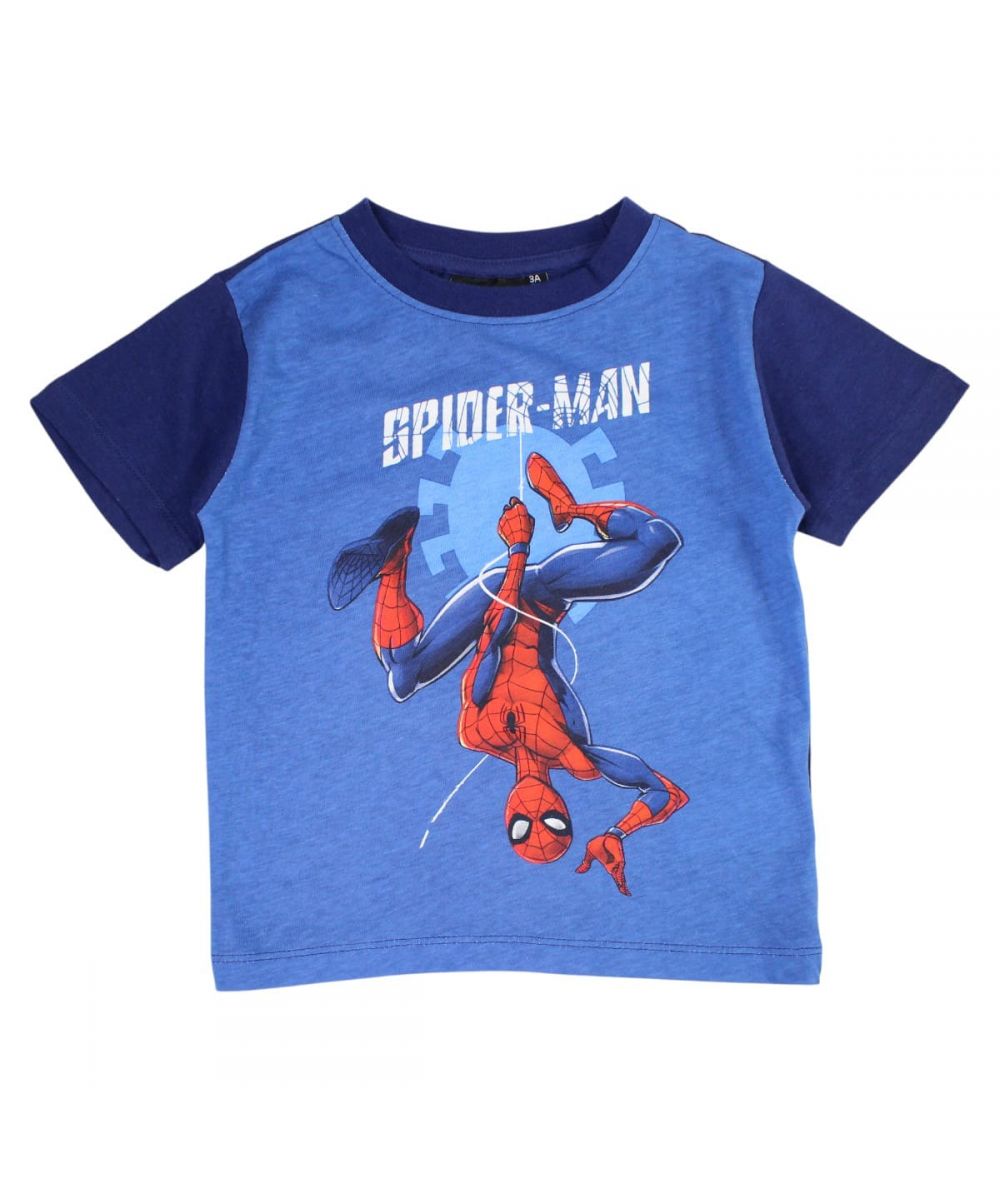 Ensemble Spiderman tee-shirt et short - bleu