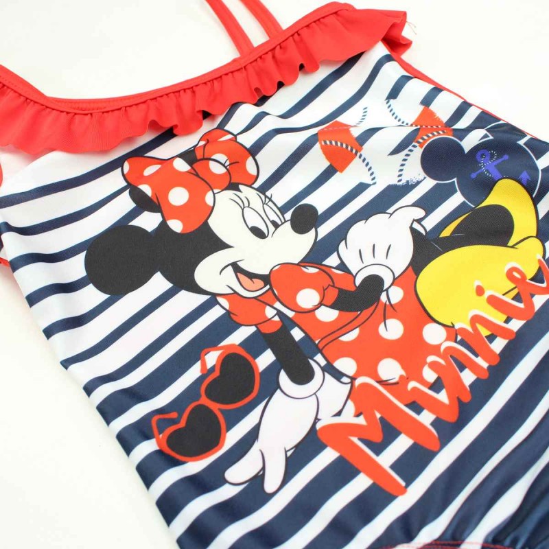 Maillot de bain Minnie 1 pièce - rouge et bleu marine