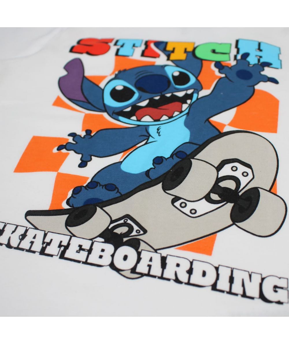 Ensemble Stitch tee-shirt et short - blanc et bleu