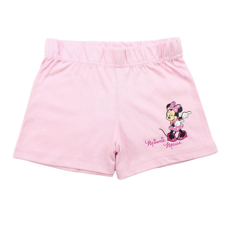Ensemble Minnie tee-shirt et short - rose clair